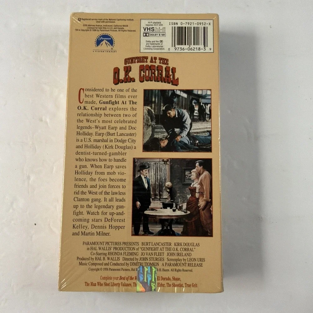 Gunfight at the O.K. Corral VHS 1957, 1996‎ Kirk Douglas